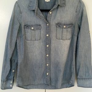 J. Crew The Perfect Shirt Chambray Button-up Small